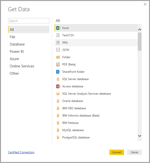 Connect to data