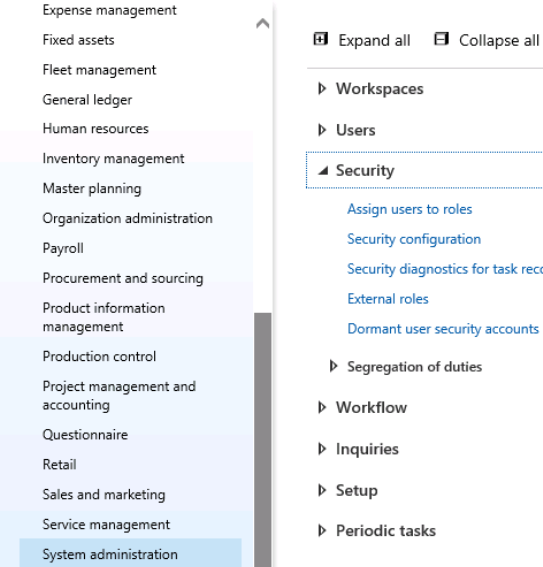 System administration, Security, Assign users to roles