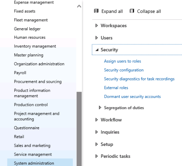 Modules, System administration, Security, Assign users to roles