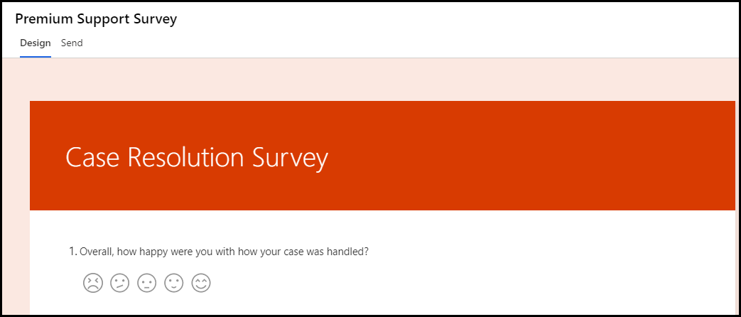 Screenshot of a preview of the survey after the theme change.