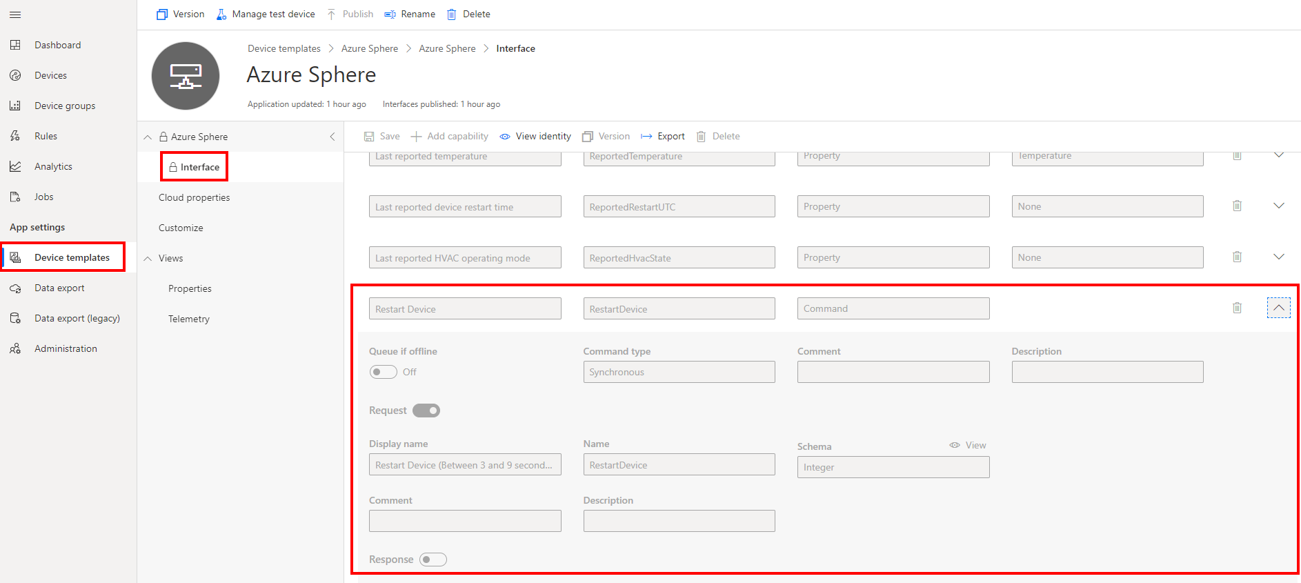 The illustration shows a device template interface.