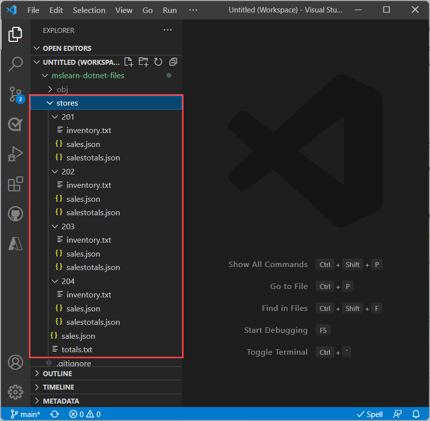 Screenshot of Explorer window that shows the project folder structure.