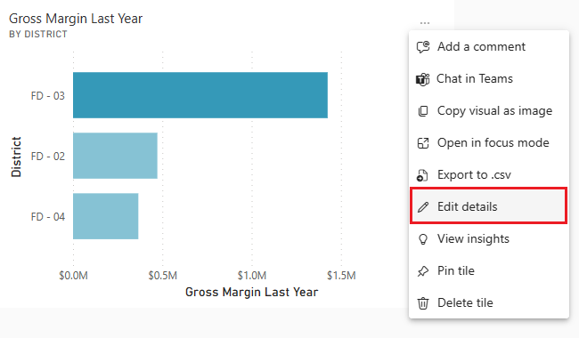 Screenshot of the Edit Details option.