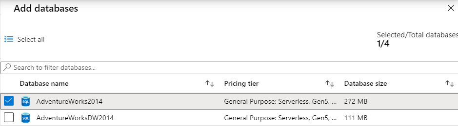 Elastic Pool database addition