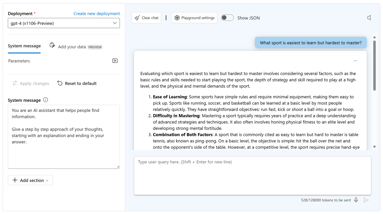 Screenshot of chain-of-thought reasoning.