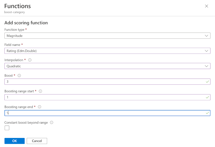 Screenshot showing the parameters for the magnitude function.