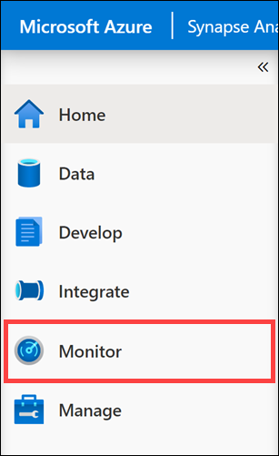 The Monitor hub menu item is selected.