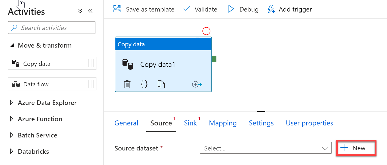 Creating as data source