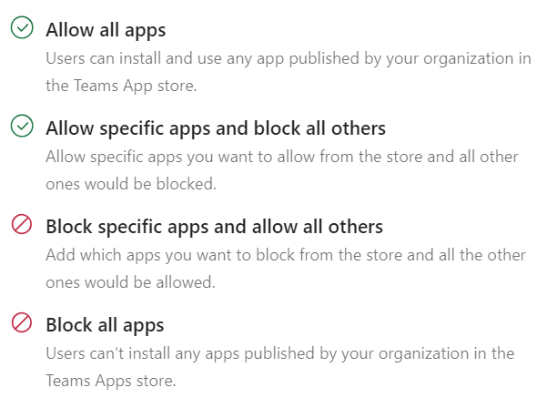  Screenshot of options to manage app permissions.