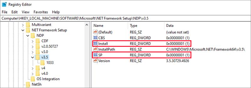 Check the registry key in Registry Editor.