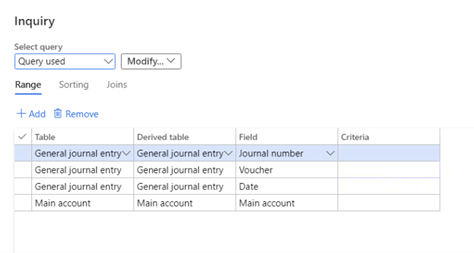 Screenshot that shows the Voucher transactions inquiry page.