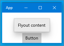 A closed app bar control