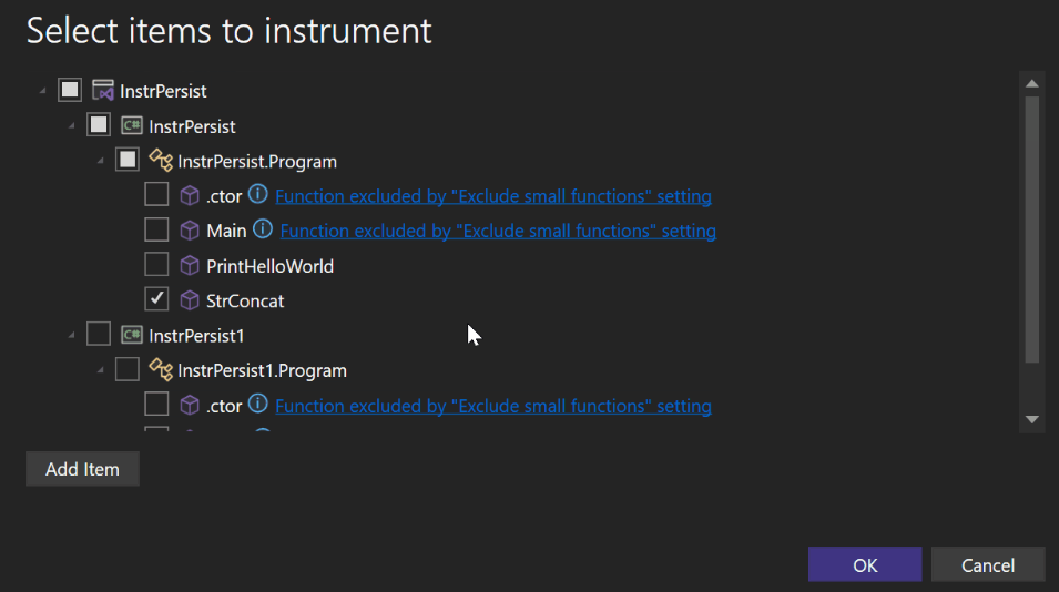 Instrumentation Target Persists