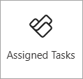 Screenshot showing a tasks card in the dashboard.