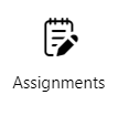 Illustration of the Assignments card icon.