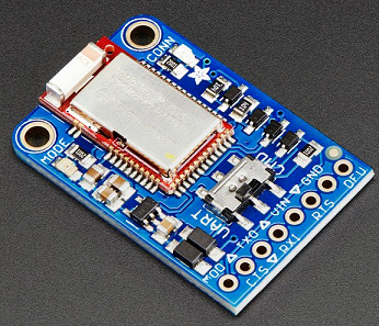 Photo of the Bluefruit LE UART Friend device.