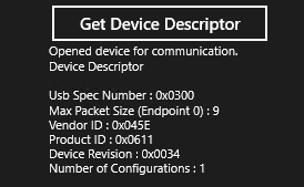 usb device descriptor.