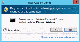 Screenshot that shows where to approve the elevation while verifying the Deny access to this computer network GPO settings.