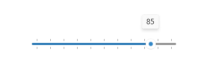 A slider with tick marks