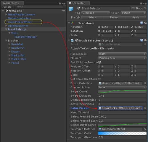 Assign ColorPickerWheel to Brush Selector