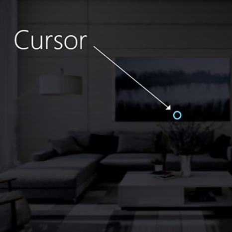 An example visual cursor to show gaze