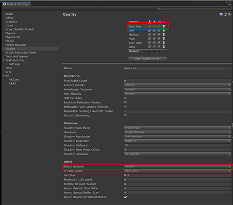 Example: Project Settings Window