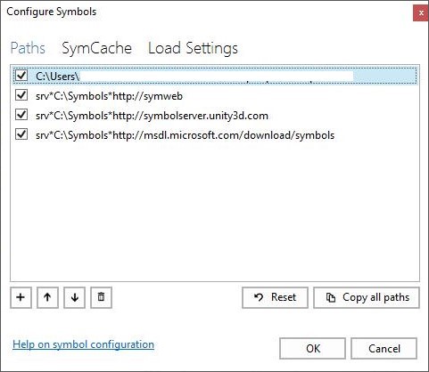 Configure symbols for WPA analysis.