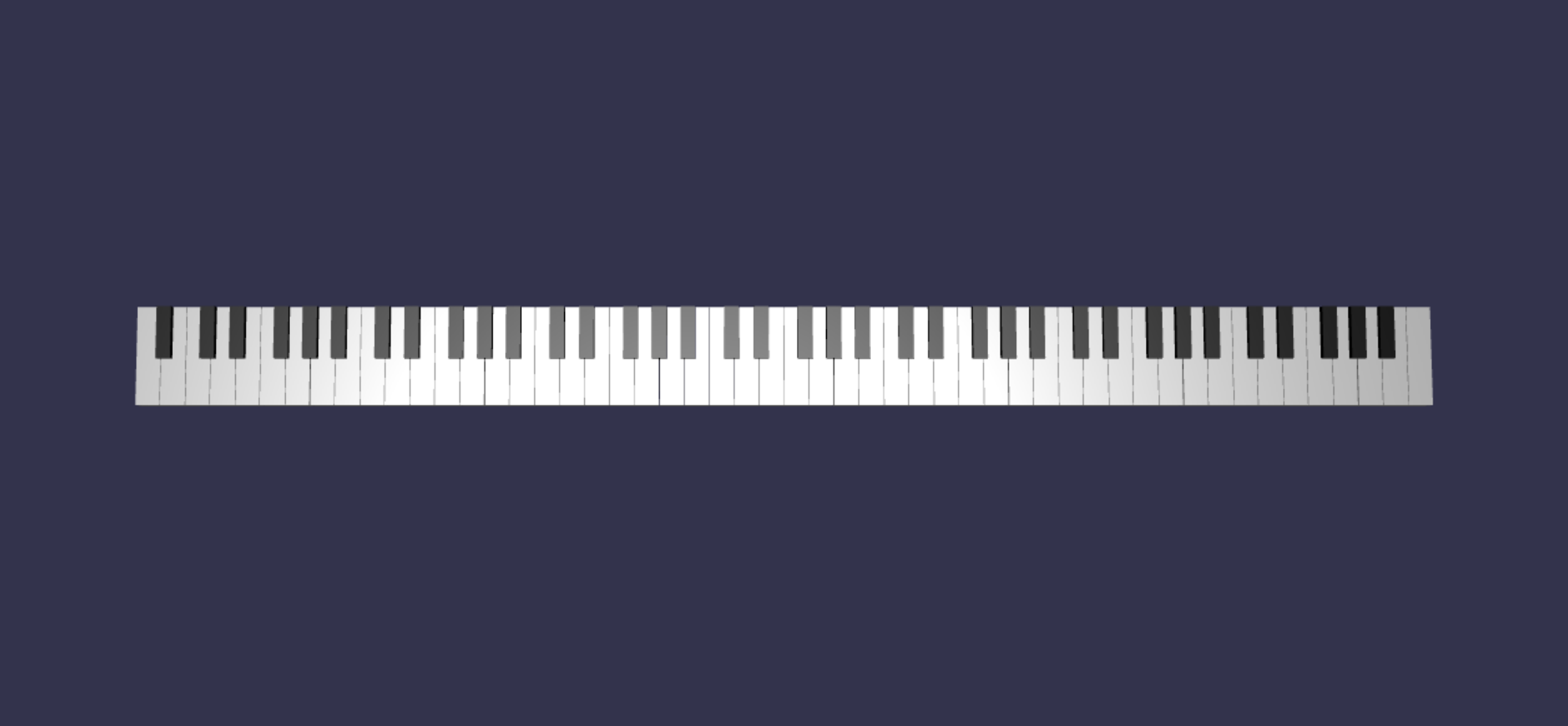 Full Piano Keyboard Mesh