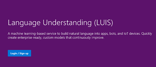 LUIS login page