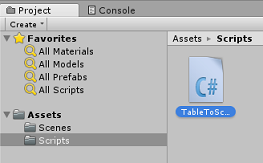 TableToScene rename