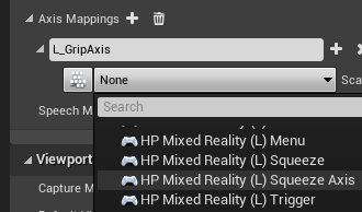 Using the Squeeze axis bindings