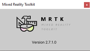 MRTK version dialog