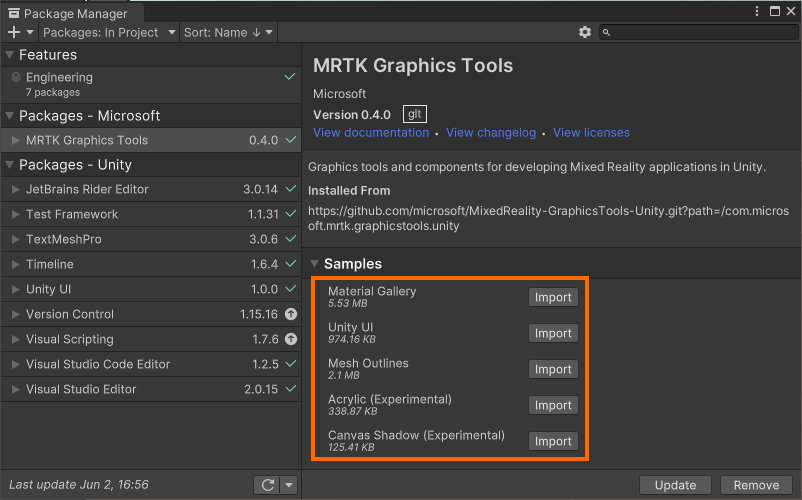 Package Manager Samples