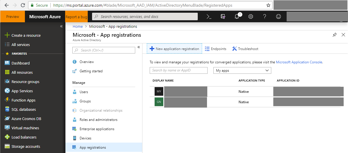 AAD Registration Portal