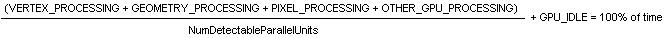 Equation to interpret the number of parallel counters