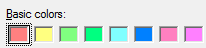 screen shot of first row in edit colors dialog box 