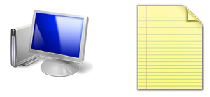 images of 3d computer and flat, 2d paper 