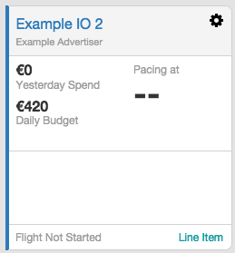 Screenshot that shows a card in the Pre-flight state