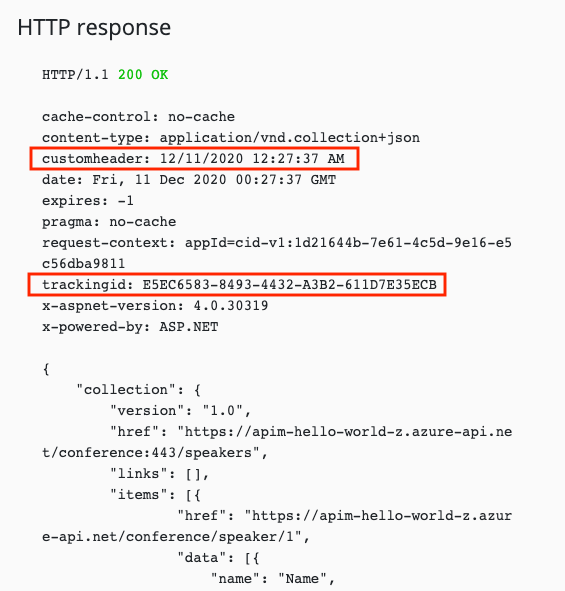 Prueba de la respuesta de la API