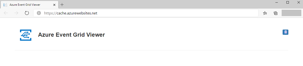 El sitio del visor de Event Grid vacío.