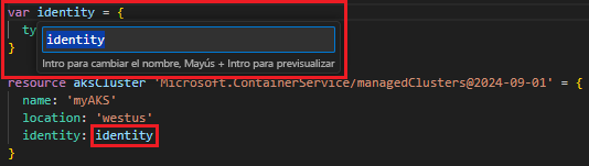 Captura de pantalla de la extracción de la variable