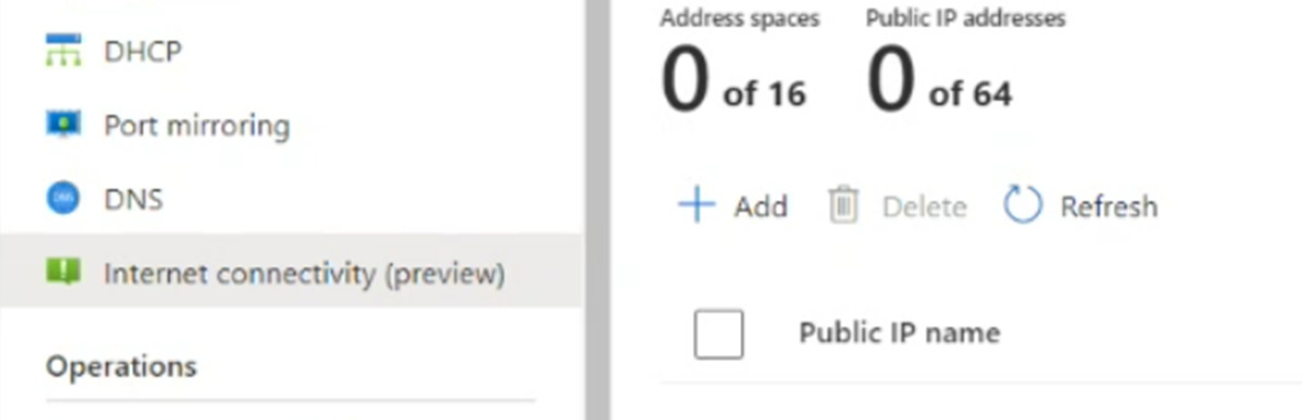 Diagrama que muestra cómo seleccionar una dirección IP pública en el nodo NSX Edge.