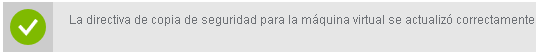 Captura de pantalla en la que se muestra un mensaje que indica que la máquina virtual está protegida correctamente.