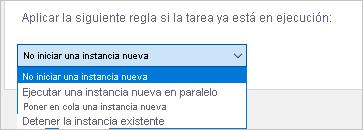 Cambie la regla a no iniciar nueva instancia