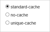 Captura de pantalla de las opciones de almacenamiento en caché de cadenas de consulta de red de entrega de contenido.