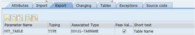 Tabla de exportación 1