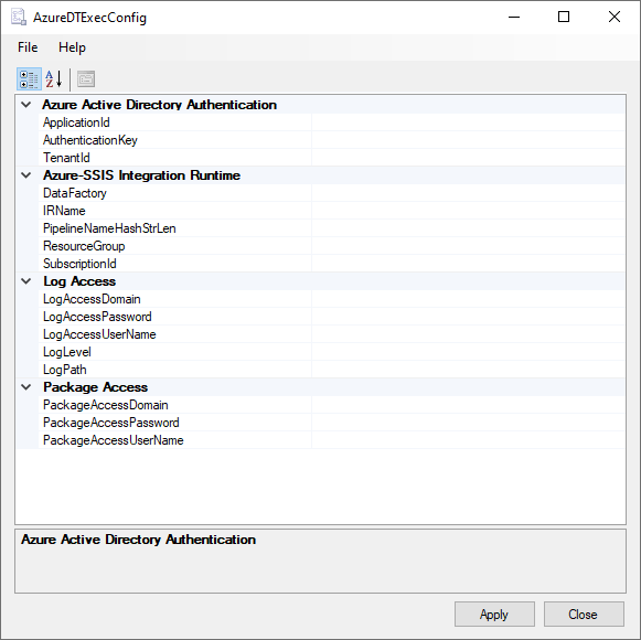 Configuración de las opciones de dtexec habilitadas para Azure