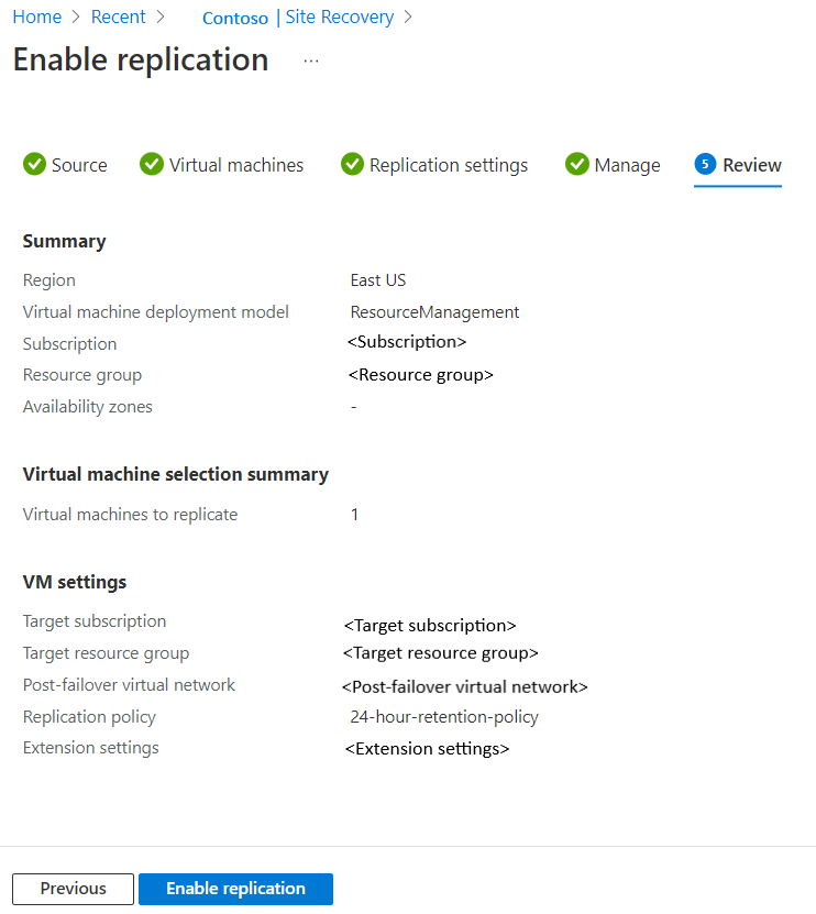 Captura de pantalla que muestra la configuración de la VM.