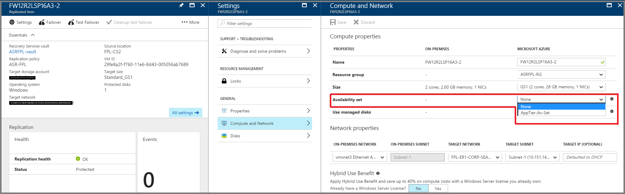 Configuración de conjuntos de disponibilidad