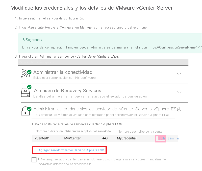 Modificación para VMware